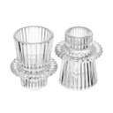 Ver imagem 1 de Candelabro Castiçal Porta Velas de Vidro 6x7cm Cj C/2 61933