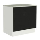 Ver imagem 3 de Balcão para Forno de Embutir 80 X 60 Cm com Tampo Branco/preto Agata, Glamy Madesa
