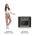 Ver imagem 5 de Balcão para Forno de Embutir 80 X 60 Cm com Tampo Branco/preto Agata, Glamy Madesa