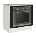 Ver imagem 1 de Balcão para Forno de Embutir 80 X 60 Cm com Tampo Branco/preto Agata, Glamy Madesa