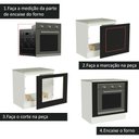 Ver imagem 4 de Balcão para Forno de Embutir 80 X 60 Cm com Tampo Branco/preto Agata, Glamy Madesa