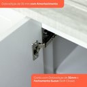 Ver imagem 7 de Balcão Americana 2 Portas sem Gavetas MDF 80cm Branco com Tampo Móveis Henn