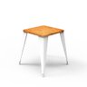 Mesa 60x60cm Design Premium Iron Tolix Industrial Branco Tampo Sublimado - 2