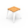 Mesa 60x60cm Design Premium Iron Tolix Industrial Branco Tampo Sublimado - 1