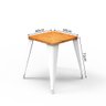 Mesa 60x60cm Design Premium Iron Tolix Industrial Branco Tampo Sublimado - 3