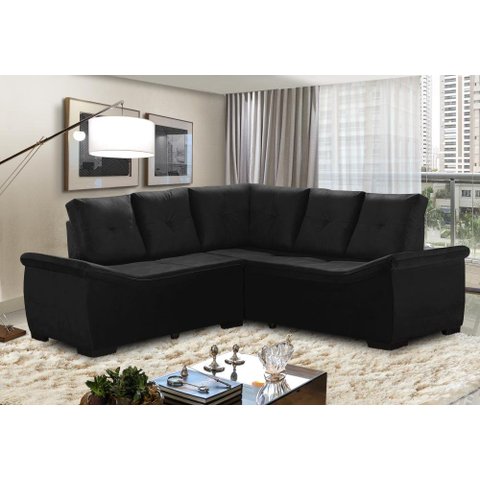 Sofá de Canto 5 Lugares Suede Japão Sofá Casa