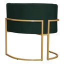 Ver imagem 2 de Poltrona Decorativa Sala de Estar Luana Base Gold Veludo Verde - Montanaris Decor Md Montanaris Deco