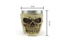 Ver imagem 3 de Kit 4 Copos Shot Dose Colecionável Decorativo Em Aço Inox Resina Para Tequila Whisky Vodka Cor: Clar