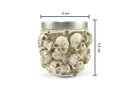Ver imagem 4 de Kit 4 Copos Shot Dose Colecionável Decorativo Em Aço Inox Resina Para Tequila Whisky Vodka Cor: Clar