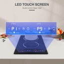 Ver imagem 2 de Gtkzw Cooktop de Indução Duplo 12" com 2 Queimadores e 9 Níveis (preto)