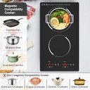 Ver imagem 4 de Gtkzw Cooktop de Indução Duplo 12" com 2 Queimadores e 9 Níveis (preto)