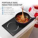 Ver imagem 5 de Gtkzw Cooktop de Indução Duplo 12" com 2 Queimadores e 9 Níveis (preto)