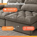 Ver imagem 6 de Sofá Retrátil e Reclinável 3 Lugares 2,10m Aura Castor