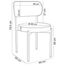 Ver imagem 7 de Kit 02 Cadeiras Estofadas para Sala de Jantar Louvre L02 Couríssimo Camel - Lyam Decor