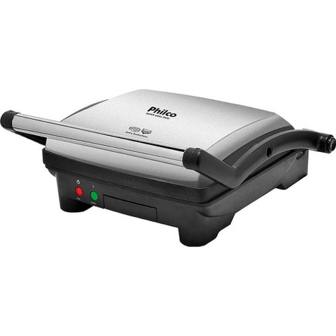Super Grill Duo Philco 2 em 1 Abertura 180° Inox 110v