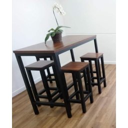 Mesa Bistrô Estilo/Modelo Industrial com 4 banquetas (1,60 x 0,60) - 4