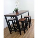 Ver imagem 4 de Mesa Bistrô Estilo/Modelo Industrial com 4 banquetas (1,60 x 0,60)