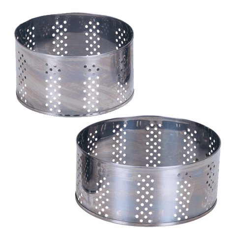 Kit 2 Formas Queijos Frescal 500g e 1kg Zatti Aço Inox 430