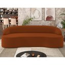 Ver imagem 2 de Sofá 3 Lugares para Sala de Estar Living 210cm Theo D06 Veludo Laranja - Mpozenato