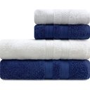 Ver imagem 1 de Toalhas Banhão e Rosto 100 Algodão Kit com 4 Peças Karsten Unika - Emcompre