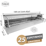 Churrasqueira Espetinho Giratório Inox a Carvão Balcão c/ 1 Grill Giratório p/ 25 espetinhos PoliGri - 6