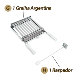 Churrasqueira Espetinho Giratório Inox a Carvão Balcão c/ 1 Grill Giratório p/ 25 espetinhos PoliGri - 3