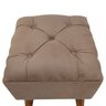 Puff Carré Poptem Quadrado Capitonê bege banqueta madeira quadrado decorativo - 3