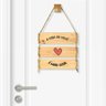 Placa Decorativa Estampa Madeira A Casa Da Vovó É Mais Legal Com Corda Sisal 40X25Cm - 1