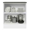 Ver imagem 4 de Balcão Armário de Cozinha 100% MDF 70 cm 2 Portas Branco/Rustic Acordes Madesa