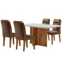 Ver imagem 6 de Mesa Olímpia 120cm Mdf Canto Reto Com 4 Cadeiras Carol