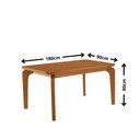 Ver imagem 4 de Mesa de Jantar Liz Yasmin 180 cm Tampo MDF Canto Copo Laminado com 6 Cadeiras Moderna Mobília