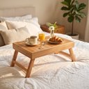 Ver imagem 1 de Mesa de Café da Manhã Dobrável Madeira Maciça Bandeja para Cama Rbm