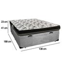 Ver imagem 4 de Cama Baú Casal Suede + Colchão Casal Ortobom Iso Dupla Face 60X188X138 Cinza