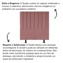 Ver imagem 5 de Cabeceira Estofada Cama Solteiro 100 Cm Luísa Suede e Frame Cor:rosé