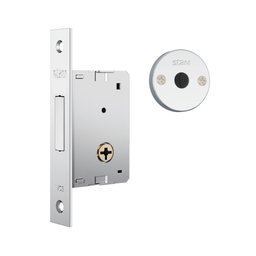 Fechadura Auxiliar 1001 com Espelho Inox Trava Tetra Stam - 1