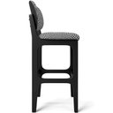 Ver imagem 7 de Kit 6 Banquetas Alta Bar Cozinha Sala Jantar Fixa Betta L02 Preto Suede Pied Poule - Lyam Decor