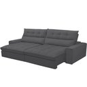 Ver imagem 6 de Sofá Retrátil Reclinável para Sala de Estar Living 290cm Dimas F04 Bouclê Grafite - Lyam Decor