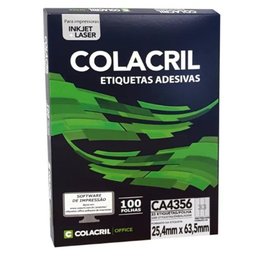 Etiqueta Inkjet Laser A4 Branca 25,4 X 63,5mm 1000 Fls Ca4356 - 4