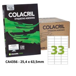 Etiqueta Inkjet Laser A4 Branca 25,4 X 63,5mm 1000 Fls Ca4356 - 5