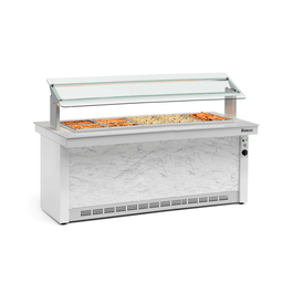 Buffet Térmico Linha Vitra Gbta-200Br Branco/Mármore com Vidros Serigrafados e Iluminação LED - 1