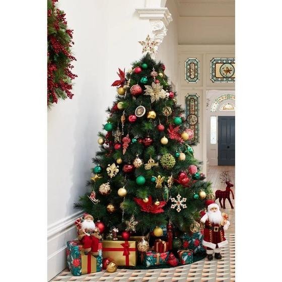 Árvore De Natal Cor Branca Pinheiro De Luxo 1.80m 420 Galhos