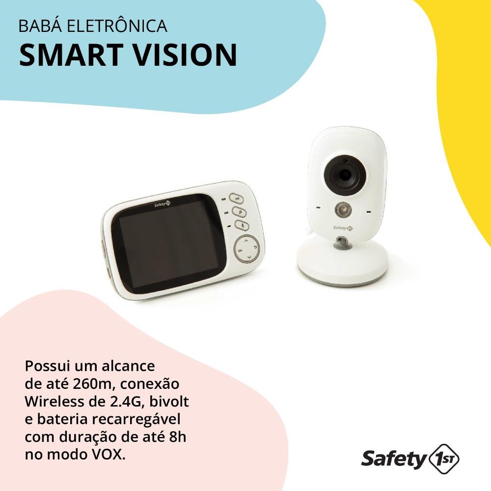 Babá Eletrônica Smart Vision White - Safety 1 St - 5