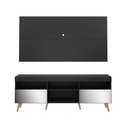 Ver imagem 3 de Rack com Painel Tv até 65" Espelho e Pés Retrô Multimóveis