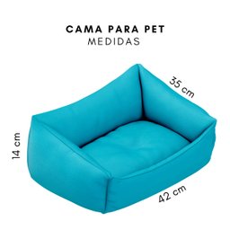 Cama Pet Cachorro Gato Pequeno Azul Não Mexa No Meu Cantinho:Azul - 4