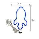 Ver imagem 3 de Luminária Parede Foguete Neon Led Decoração 3D Gold Print 110V-220V