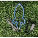 Ver imagem 2 de Luminária Parede Foguete Neon Led Decoração 3D Gold Print 110V-220V