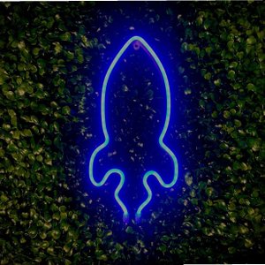 Luminária Parede Foguete Neon Led Decoração 3D Gold Print 110V-220V