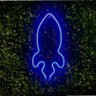 Luminária Parede Foguete Neon Led Decoração 3D Gold Print 110V-220V - 1