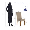 Ver imagem 4 de Conjunto Mesa de Jantar Kate 120cm 4 Cadeiras Jade Revestidas em Suede Carvalho/Bege