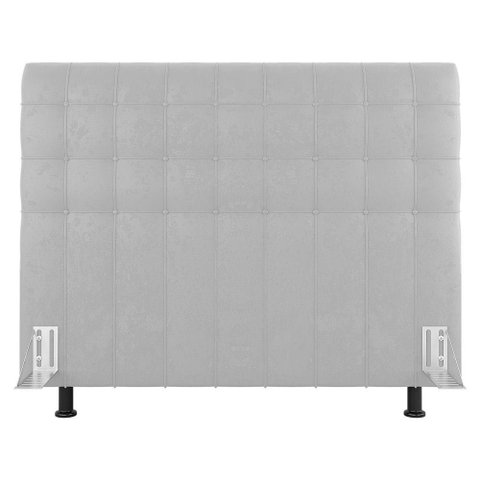 Cabeceira Cama Box Casal Queen Size Dahlia 160cm com Frame Sintético Branco - Abmaza